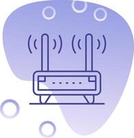 Router Gradient Bubble Icon vector