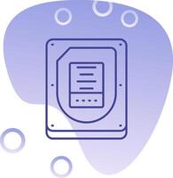 Disk Gradient Bubble Icon vector