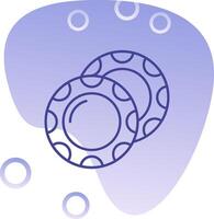 plato degradado burbuja icono vector