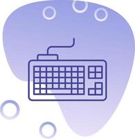 Keyboard Gradient Bubble Icon vector