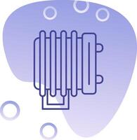 Heater Gradient Bubble Icon vector