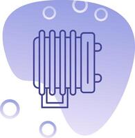 Heater Gradient Bubble Icon vector