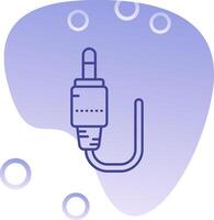 audio cable degradado burbuja icono vector