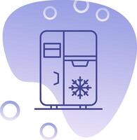 refrigerador degradado burbuja icono vector