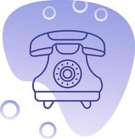 Telephone Gradient Bubble Icon vector