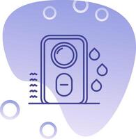 Humidifier Gradient Bubble Icon vector