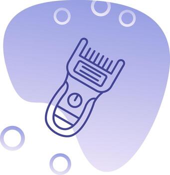 Trimmer Gradient Bubble Icon vector