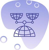 Internet Gradient Bubble Icon vector