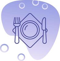 Cutlery Gradient Bubble Icon vector