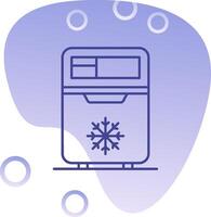 Refrigerator Gradient Bubble Icon vector