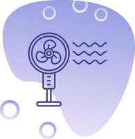 Pedestal fan Gradient Bubble Icon vector