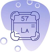 Lanthanum Gradient Bubble Icon vector