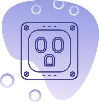 Socket Gradient Bubble Icon vector