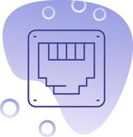 Ethernet Gradient Bubble Icon vector