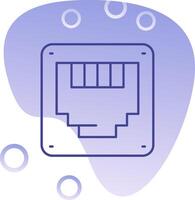 Ethernet Gradient Bubble Icon vector