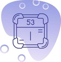 Iodine Gradient Bubble Icon vector