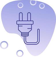 Plug Gradient Bubble Icon vector