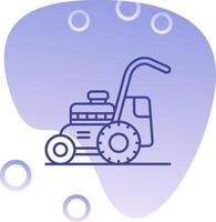 Mower Gradient Bubble Icon vector