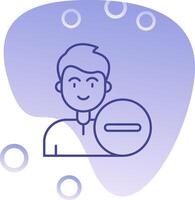 Remove Gradient Bubble Icon vector