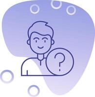 Question Gradient Bubble Icon vector