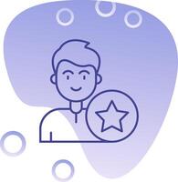 estrella degradado burbuja icono vector
