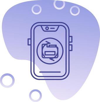 Data Gradient Bubble Icon vector