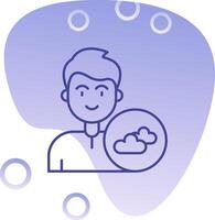 Cloud Gradient Bubble Icon vector