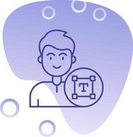 Type Gradient Bubble Icon vector