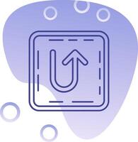 U turn Gradient Bubble Icon vector