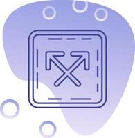 Intersect Gradient Bubble Icon vector