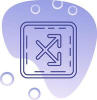 Intersect Gradient Bubble Icon vector