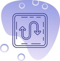 Zigzag Gradient Bubble Icon vector