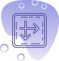 Intersect Gradient Bubble Icon vector