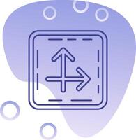 Intersect Gradient Bubble Icon vector