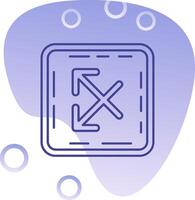 Intersect Gradient Bubble Icon vector