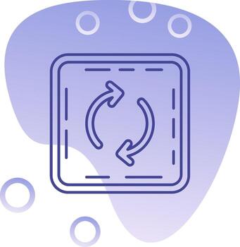 Loop Gradient Bubble Icon vector