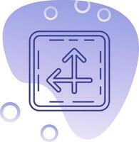 Intersect Gradient Bubble Icon vector