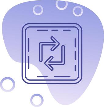 Loop Gradient Bubble Icon vector