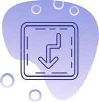 U turn Gradient Bubble Icon vector