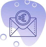 Euro Gradient Bubble Icon vector