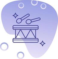 Drum Gradient Bubble Icon vector