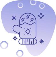 Mitten Gradient Bubble Icon vector