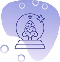 Snow globe Gradient Bubble Icon vector