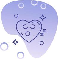 Sleep Gradient Bubble Icon vector