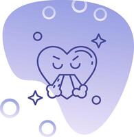 Angry Gradient Bubble Icon vector
