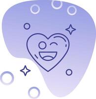 Wink Gradient Bubble Icon vector