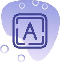 Letter a Gradient Bubble Icon vector