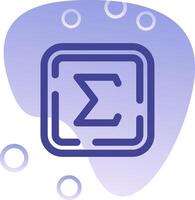 Summation Gradient Bubble Icon vector