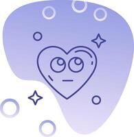 Rolling eyes Gradient Bubble Icon vector