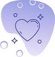 Heart Gradient Bubble Icon vector